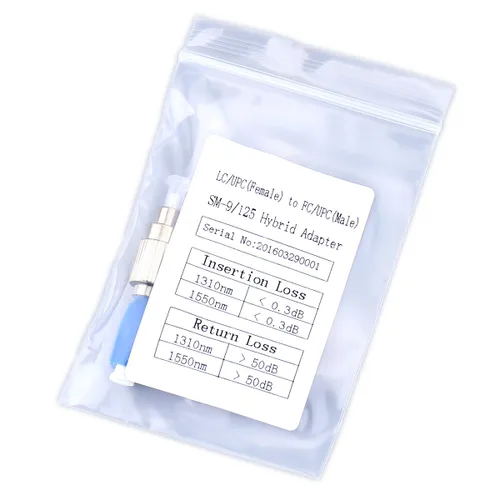 Miniatura 9 de Conector de fibra óptica, FC macho a LC hembra híbrido adaptador convertidor de fibra óptica compatible con medidor de potencia óptica localizador