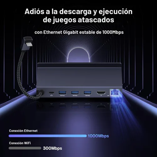 Miniatura 6 de iVANKY Base de cubierta de vapor 4K @144Hz, estación de acoplamiento 8 en 1 para ASUS ROG Ally X/Legion Go/MSI Claw, ROG Alloy/Valve Stream Deck