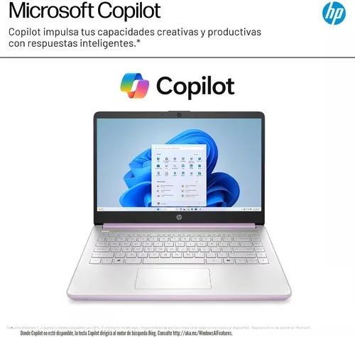 Miniatura 5 de HP Computadora portátil delgada de 14 pulgadas para estudiantes de negocios 2025, MS Office de por vida, IA Copilot, CPU Intel de cuatro núcleos, 16
