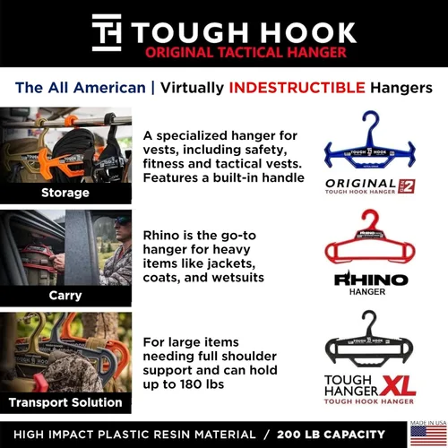 Miniatura 8 de Tough Hook – Gancho resistente capacidad de carga de 150 libras / 68 Kg. Azul