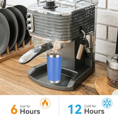 Miniatura 4 de Vaso Térmico de 20 oz de Acero Inoxidable Vasos Térmicos a Granel con Tapa Aislamiento de Doble Pared Tazas de Café Térmicas para Bebidas Calientes