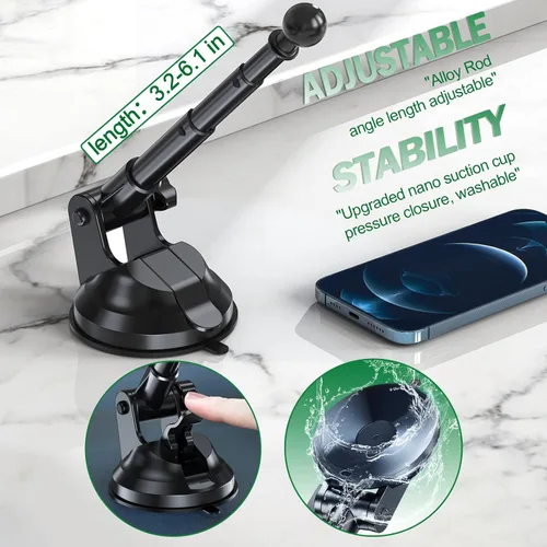 Miniatura 7 de Z Fold 4 - Soporte de automóvil para ventana de parabrisas de salpicadero, aluminio 2 modos para Samsung Galaxy Z Fold 6 5 4 3 2 Accesorios y iPhone