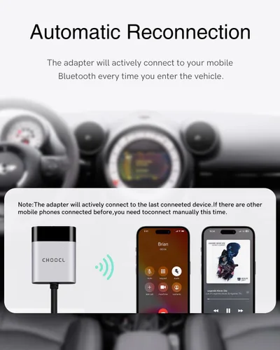 Miniatura 6 de Adaptador Bluetooth para coche compatible con BMW Mini One - Interfaz USB, receptor Bluetooth para iPod Music Sourse compatible con iOS/Android