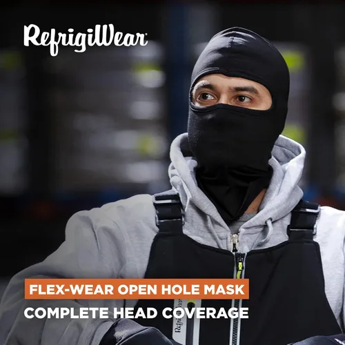 Miniatura 3 de RefrigiWear Flex-Wear - Pasamontañas de cuello largo con forro ligero y agujero abierto