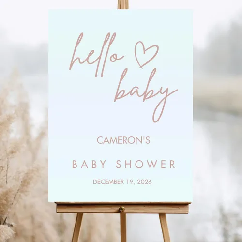 Miniatura 31 de Letrero de bienvenida personalizado para baby shower, letrero de bienvenida para baby shower con osito de peluche, póster personalizado de osito