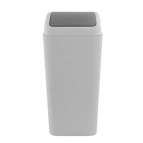 Miniatura 5 de Cubo de basura con tapa oscilante de 4.2 galones, cubo de basura de plástico con tapa, color negro