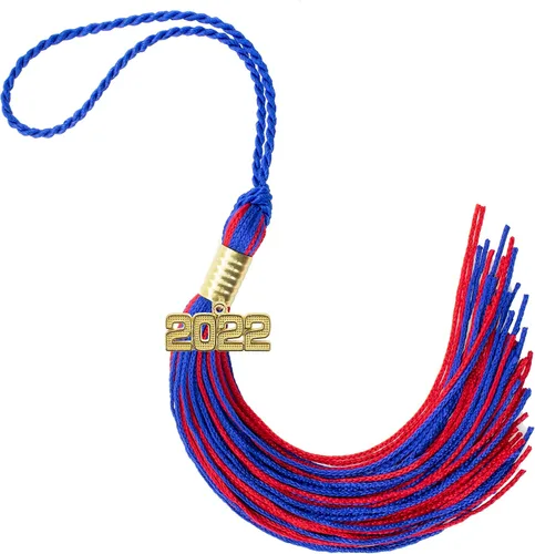 Miniatura 113 de Borla de graduación Aqua 2022, todos los colores escolares disponibles, fabricada en Estados Unidos