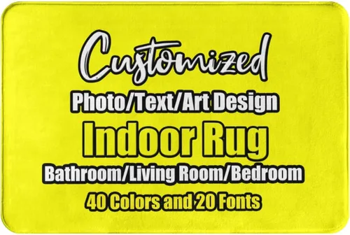 Miniatura 68 de sophiehome Customzied - Alfombras de baño con imagen de texto, alfombra de franela personalizada para interiores para el hogar, dormitorio, baño