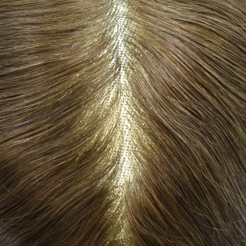 Miniatura 3 de LYRICAL HAIR Toupee - Peluca de cabello humano de aspecto natural para hombre, con encaje fino y mono, sistema de cabello de repuesto para hombre