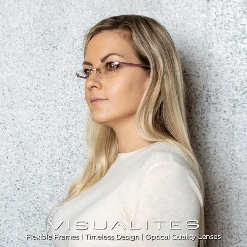 Miniatura 6 de Visualites Gafas de lectura ligeras sin montura para hombres y mujeres - Modelo - VIS 1 Lavanda