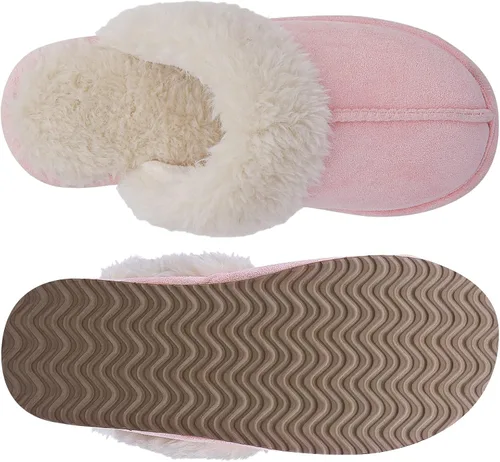 Miniatura 5 de Litfun Pantuflas mullidas de espuma viscoelástica para mujer, zapatos de invierno para interiores y exteriores