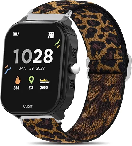 Miniatura 11 de Lamshaw Correa de reloj inteligente compatible con Cubitt para adolescentes, correa de repuesto ajustable de nailon elástico, accesorios compatibles