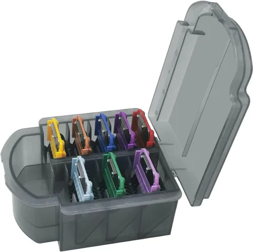 Miniatura 4 de Juego de peines guía de acero inoxidable para animales de 8 colores, desde 1/8 de pulgada hasta 1 pulgada (3-25mm), compatible con Andis, Oster A5