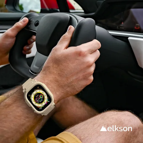 Miniatura 7 de elkson Quattro Pro Series - Funda resistente para Apple Watch Ultra 3, 2, 1 de 1.732 pulgadas, protector de pantalla de vidrio templado, resistente