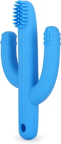 Mordedor de cactus, juguetes de dentición para bebés, alivio del dolor, cepillo de dientes suave para bebés, niños pequeños, niños y niñas, orgánico