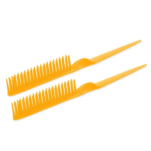 Miniatura 9 de SIMPOR Peine de pelo de 3 filas para desenredar natural, cepillo de peinado de pelo, cerdas de nailon, destrenzar, peine de cola de rata