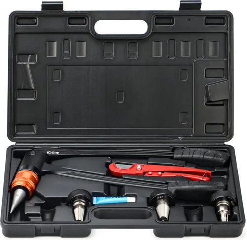 Miniatura 11 de iCrimp Kit de herramientas de expansión manual con cabezales de expansión de rotación automática, herramienta expansora de mango extensible