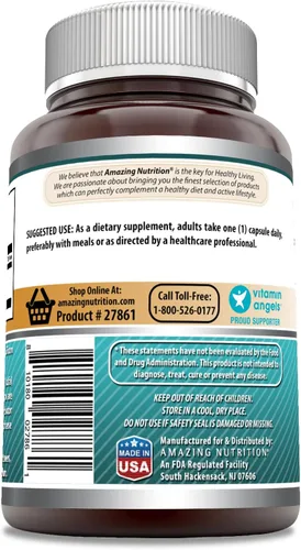 Miniatura 2 de Amazing Formulas PABA - Suplemento de 500 mg Cápsulas Sin OMG Sin gluten Fabricado en Estados Unidos (paquete de 1 100 unidades)