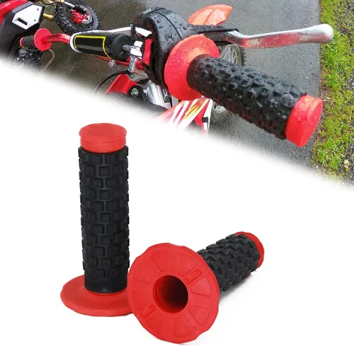 Manillar universal para motocicleta, 7/8 pulgadas, 2 piezas, con agarre, antideslizante, de goma, para carreras, motos de cross