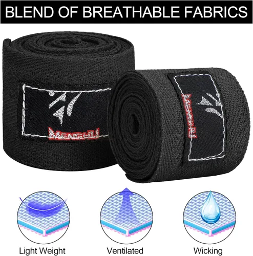 Miniatura 2 de Teling 6 pares de vendas de boxeo de 100 pulgadas para niños, guantes internos, artes marciales, muñequeras de boxeo para kickboxing, Muay Thai