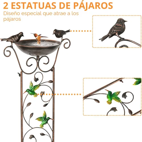 Miniatura 3 de LEWIS&WAYNE Enrejado de Jardín para Aves al Aire Libre, 40 Pulgadas de Hierro Antiguo, Enrejado Decorativo para Plantas de Jardín con Colibríes