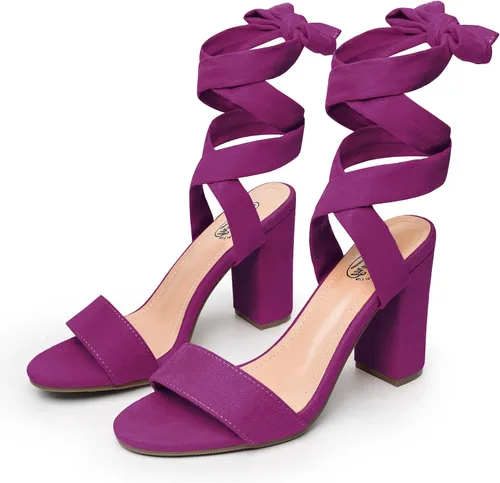 Miniatura 2 de Trary - Sandalias de tacón grueso con cordones para mujer