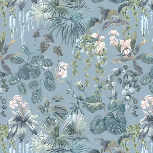 Miniatura 12 de Ismoon Papel tapiz verde para despegar y pegar, diseño bohemio floral y hojas en papel adhesivo grueso, papel adhesivo botánico oscuro, extraíble