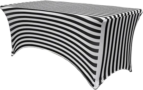 Miniatura 33 de YOUR CHAIR COVERS Mantel rectangular de elastano ajustable de 5 pies, color blanco, para decoración de bodas, eventos, patio, cubierta elástica