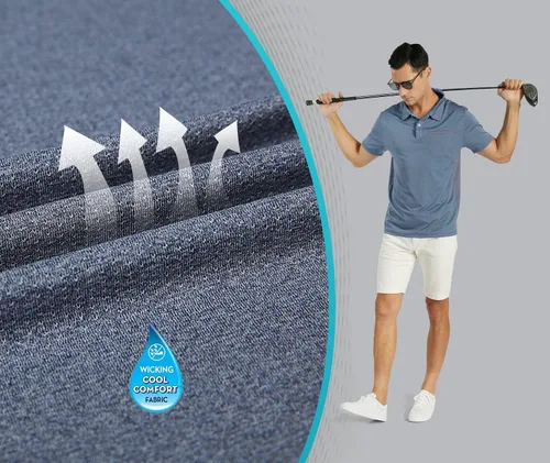 Miniatura 83 de V VALANCH Polo de golf de manga corta para hombre, estilo casual, con cuello que absorbe la humedad