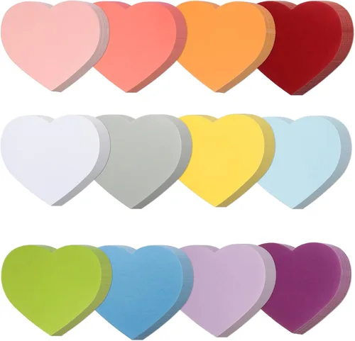 144 piezas de corazones de papel de 6 pulgadas en forma de corazón tarjetas grandes con forma de corazón troquelado para manualidades del día de San