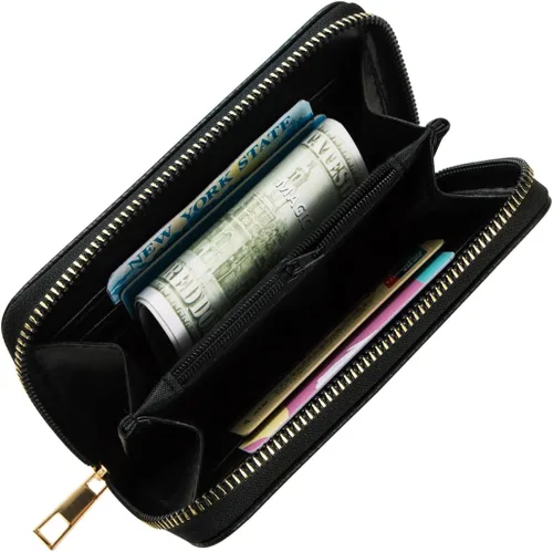 Miniatura 3 de FACAI Cartera de pulsera RFID para mujer con ranuras para tarjetas de crédito, cartera de viaje, marino, Classic