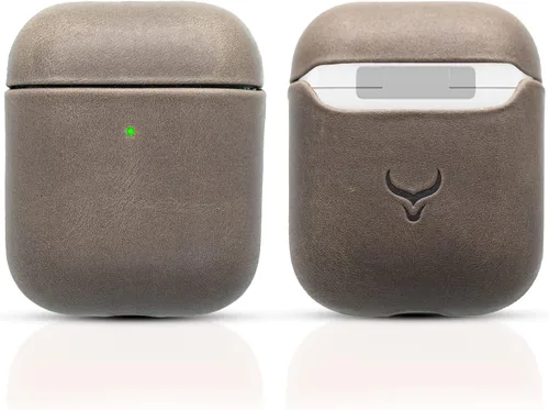 Funda de piel auténtica para Airpods – Funda para Airpod de 1ª generación y funda para Airpod de 2ª generación compatible con Magsafe y soporta