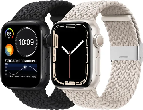 Miniatura 34 de Bandiction - Correas compatibles con Apple Watch de 44mm 40mm 38mm 42mm 41mm 45mm 46mm 49mm, bandas iWatch para mujeres y hombres, correa elástica