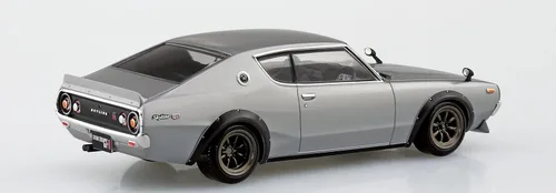 Miniatura 3 de Aoshima Nissan C110 Skyline GT-R Custom Silver 1:32 Kit de modelo a escala 1:32