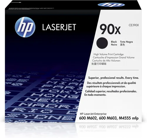 HP Cartucho de tóner negro de alto rendimiento 90X | Funciona con HP LaserJet Enterprise 600 M602, M603 Series, HP LaserJet Enterprise M4555 MFP