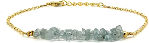 Miniatura 20 de Gempires Natural Chips Bar Bracelet, Energy Healing Crystals, Birthday, Gift for Her, Gemstone Jewelry 8 inch