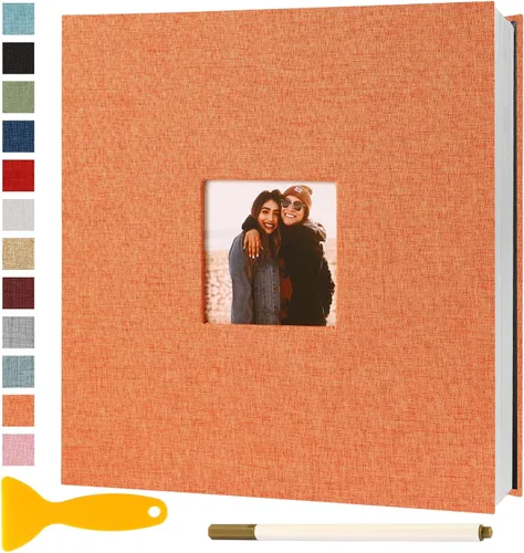 Miniatura 12 de Álbum de fotos autoadhesivo con páginas adhesivas, álbumes de fotos magnéticos para fotos de 4x6, 5x7, 8x10, libros con páginas adhesivas para bebé
