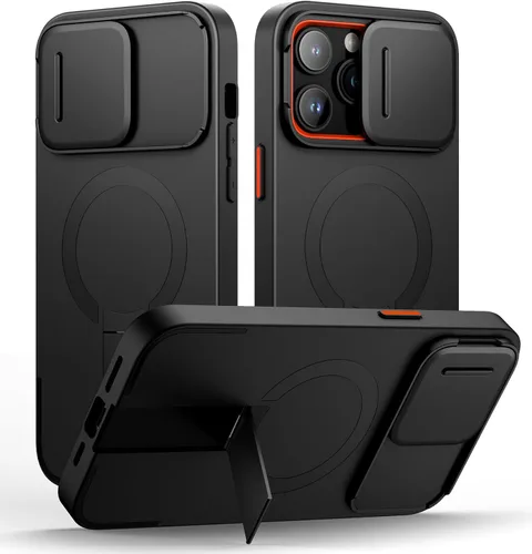 Miniatura 79 de SURITCH - Funda para iPhone 17 Pro Max con cubierta de control de cámara, cubierta para cámara y soporte ajustable, compatible con MagSafe, a prueba