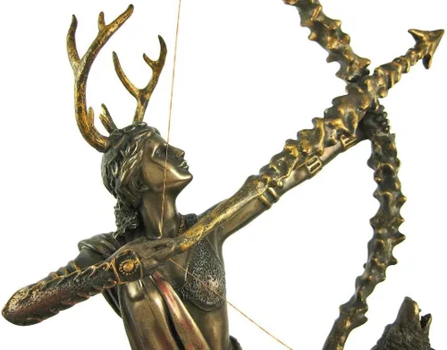 Miniatura 3 de Pacific Giftware Misterios a la luz de la luna Diosa griega de bronce del desierto Estatua de Artemisa