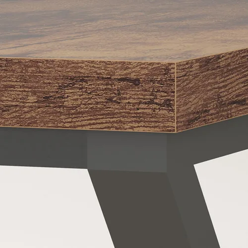 Miniatura 7 de LVB - Escritorio para computadora de 70.8" de madera industrial extralargo para oficina en casa, escritorio grande rústico moderno de metal