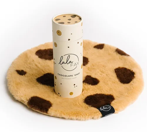 Mini manta Cookie Buddy – Manta de seguridad unisex de lujo Minky de piel sintética para bebé – Regalos esenciales para recién nacidos para niños y