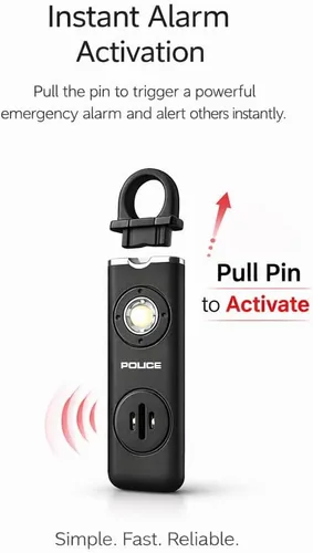 Miniatura 4 de Alarma de seguridad personal de policía y BURN Pepper Spray Combo de autodefensa para mujeres y hombres – Sirena fuerte de 135 db con gas pimienta