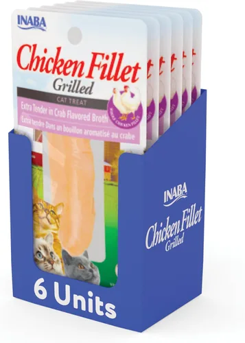 Miniatura 12 de INABA Natural, Filetes de Pollo a la Parrilla Cortados a Mano de Primera Calidad, Premios/Complemento/Suplemento para Gatos con Vitamina E