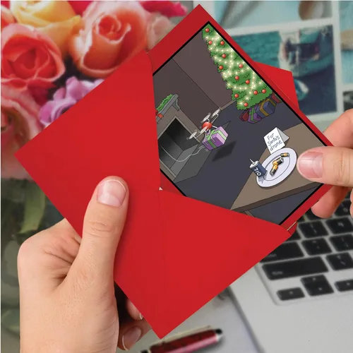 Miniatura 6 de NobleWorks - 12 divertidas tarjetas navideñas de dibujos animados con sobres - Divertido humor cómico en caja, saludos navideños
