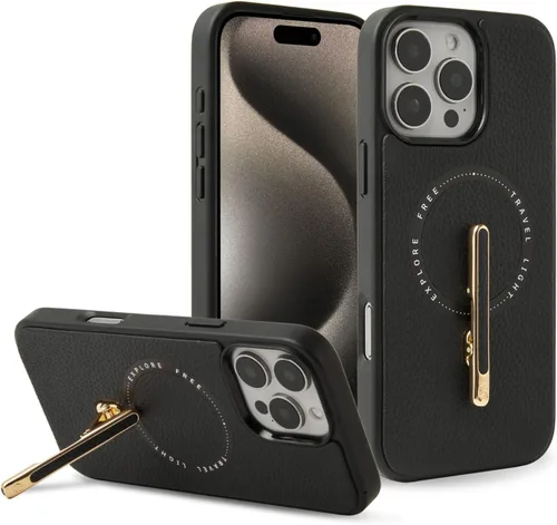 Miniatura 11 de CUSTYPE Funda para iPhone 13 Pro Max de 6.7 pulgadas con soporte, funda de cuero delgada con soporte de 2 vías, compatible con MagSafe, funda