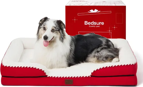 Miniatura 95 de Bedsure Cama ortopédica XL para perros extragrandes, cama lavable para perros y gatos, impermeable, cómodo sofá para perros con funda extraíble Gris