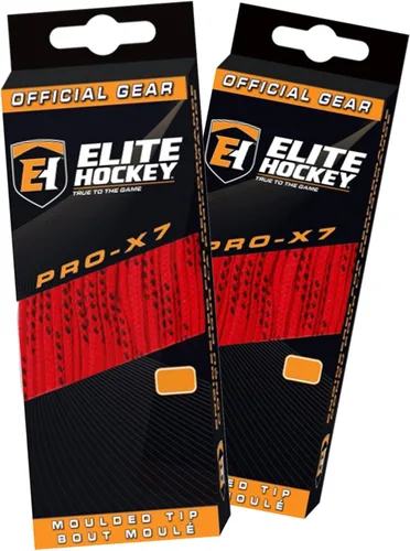 Miniatura 4 de Elite Hockey Pro X7 - Juego de 2 pares de cordones anchos de algodón para patinaje de hockey