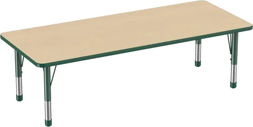 Miniatura 13 de FDP - Mesa rectangular para actividades escolares y aulas (24 x 36 pulgadas), patas gruesas para niños pequeños, altura ajustable de 15 a 24
