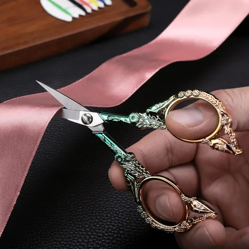 Miniatura 4 de YOUGUOM Tijeras de bordado, tijeras de coser de punta afilada para manualidades, punto de cruz, labores de aguja, obras de arte, tejer, enhebrar