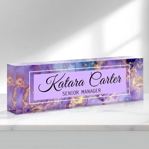Placa de identificación personalizada para escritorio, decoraciones de escritorio de acrílico, regalos de agradecimiento para empleados, regalos de